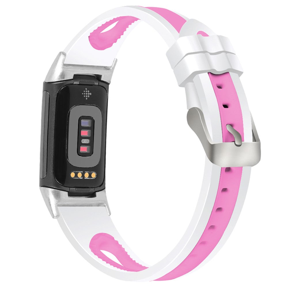 Pænt Fitbit Charge 5 Silikone Rem - Pink#serie_1