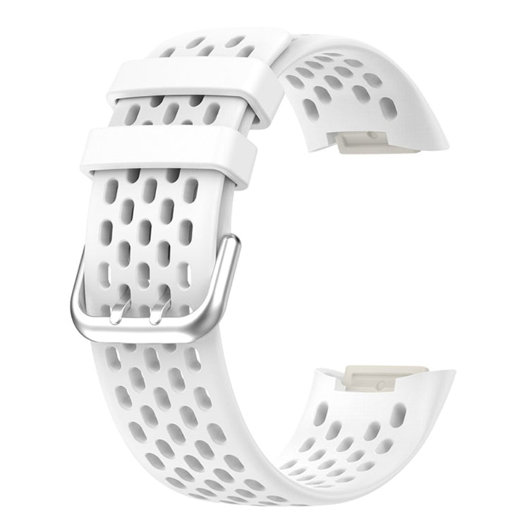 Mega fed Fitbit Charge 5 Silikone Rem - Hvid#serie_2