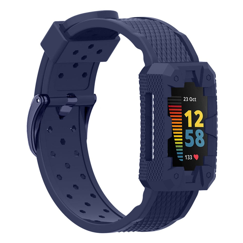 Helt vildt skøn Fitbit Charge 5 Silikone Rem - Blå#serie_2