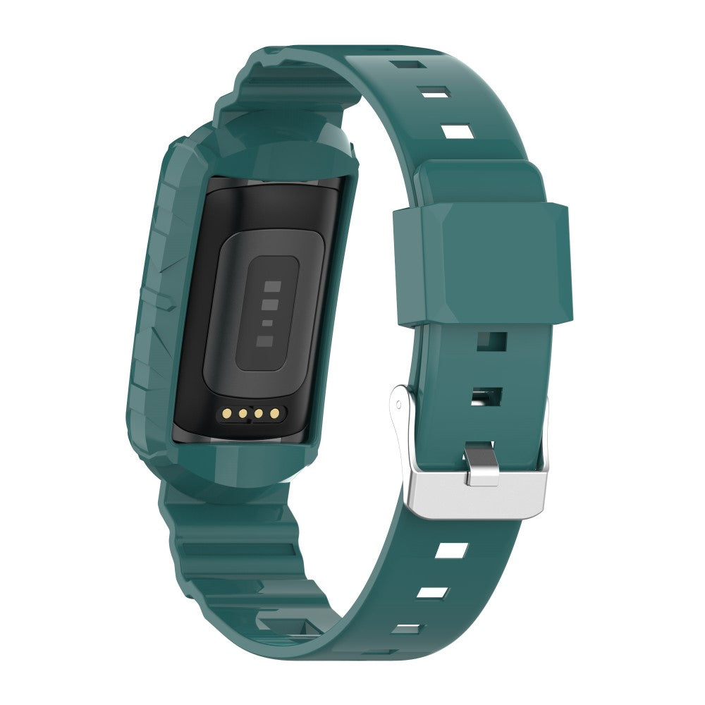 Vildt nydelig Universal Fitbit Silikone Rem - Grøn#serie_10