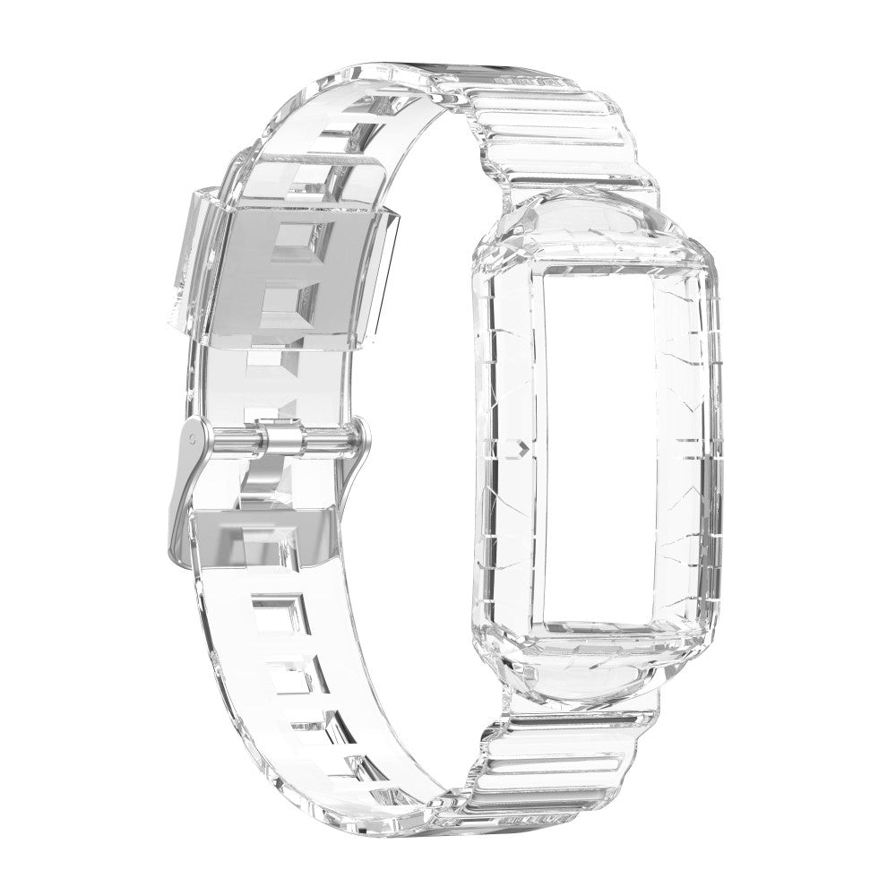 Vildt nydelig Universal Fitbit Silikone Rem - Gennemsigtig#serie_2
