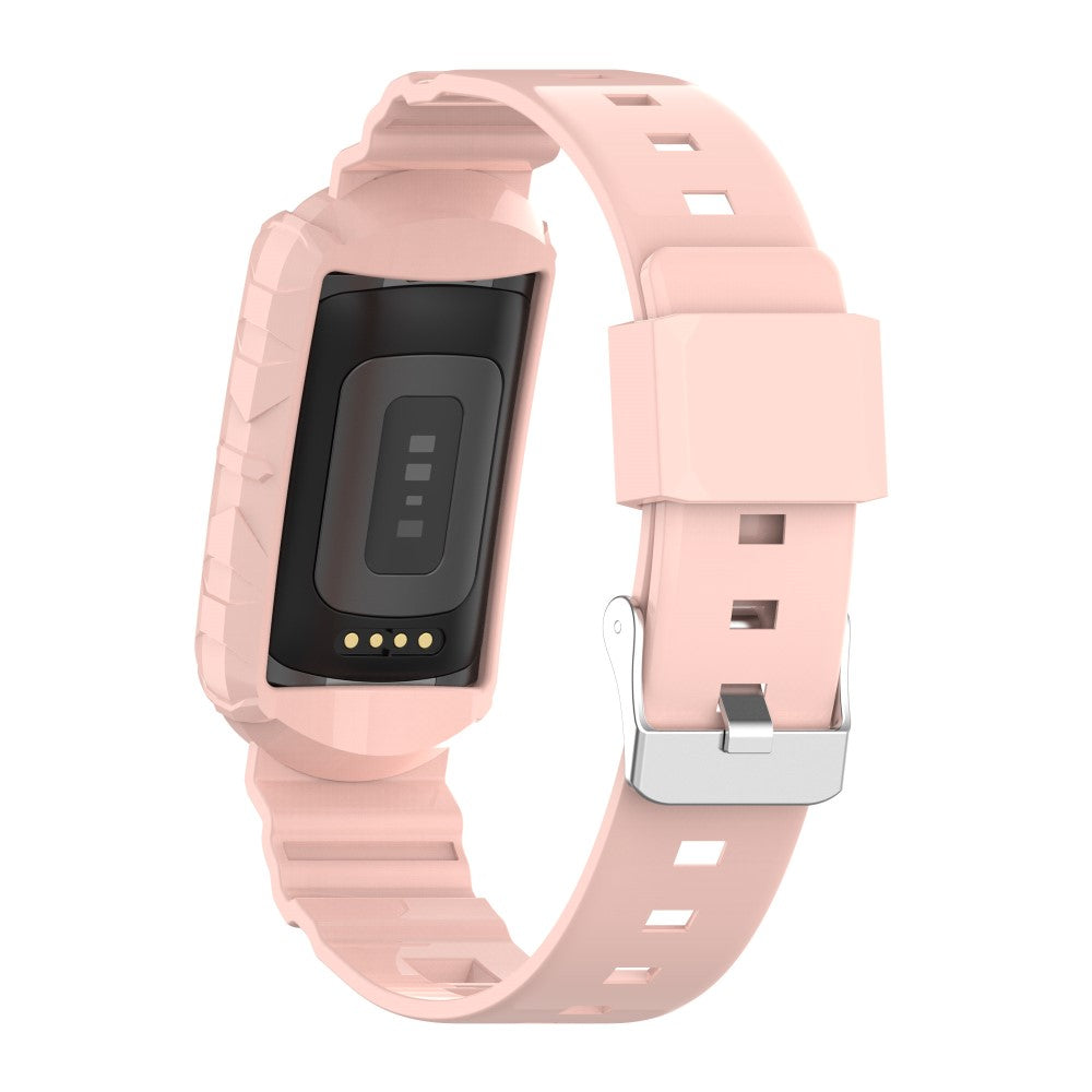 Vildt nydelig Universal Fitbit Silikone Rem - Pink#serie_7