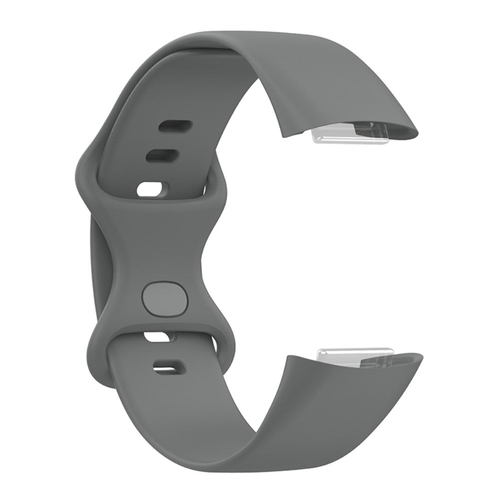 Sejt Fitbit Charge 5 Silikone Rem - Sølv#serie_3