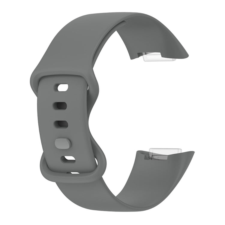 Komfortabel Fitbit Charge 5 Silikone Rem - Størrelse: S - Sølv#serie_3