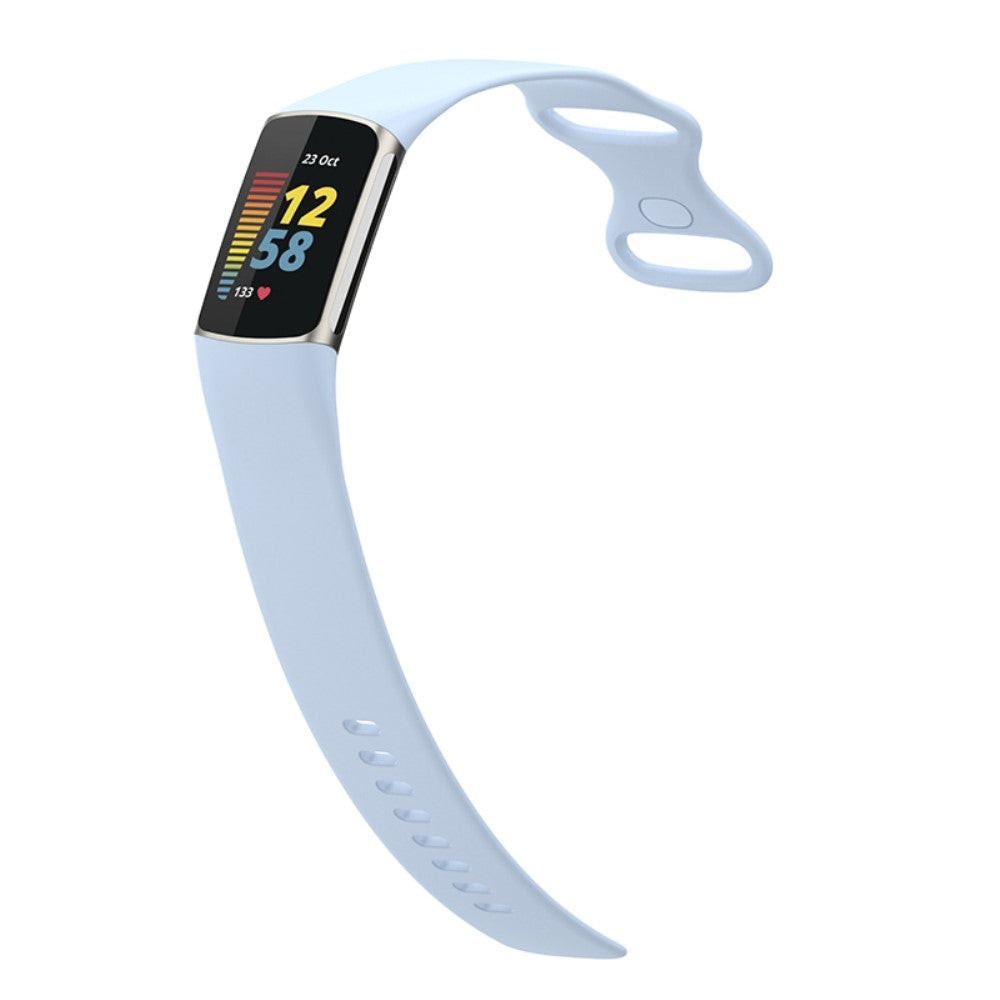 Sejt Fitbit Charge 5 Silikone Rem - Blå#serie_4
