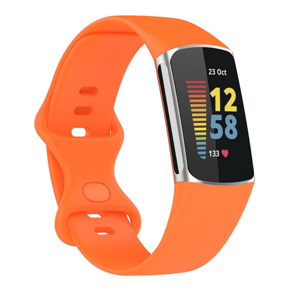 Sejt Fitbit Charge 5 Silikone Rem - Orange#serie_9