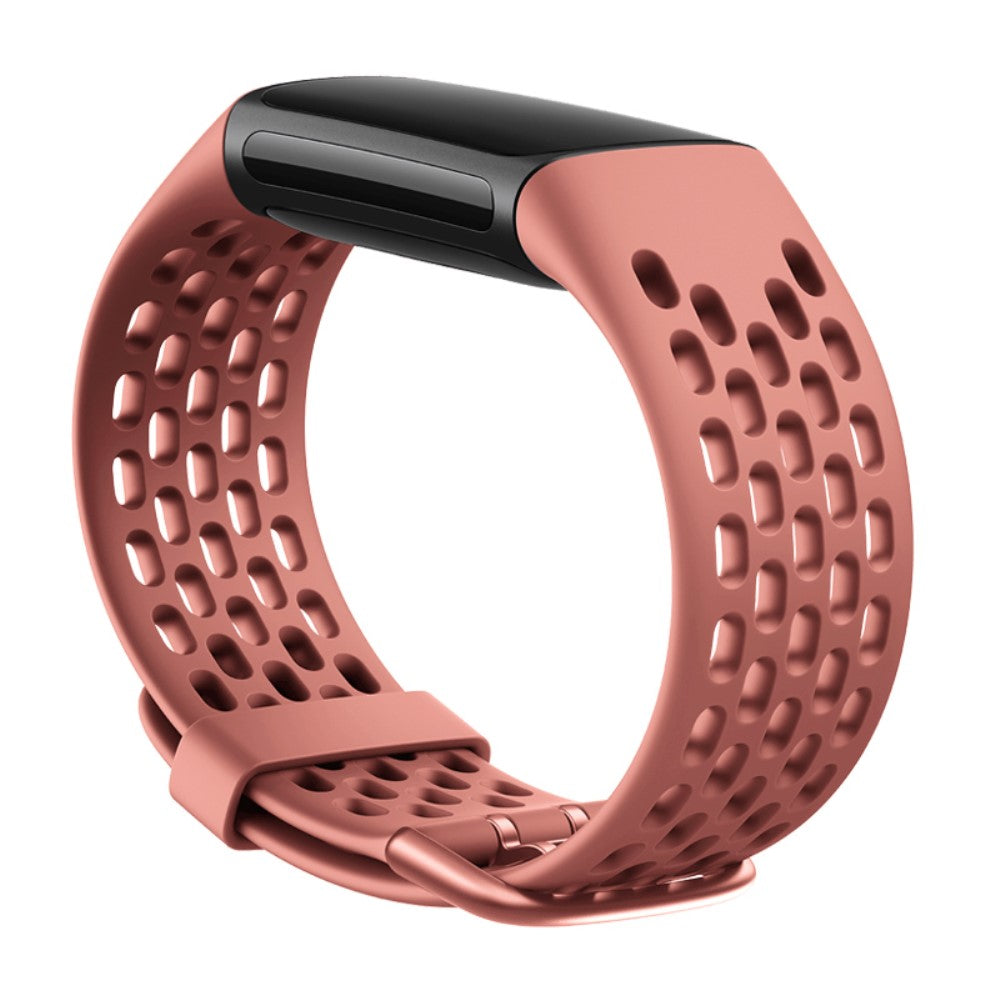 Meget elegant Fitbit Charge 5 Silikone Rem - Pink#serie_3