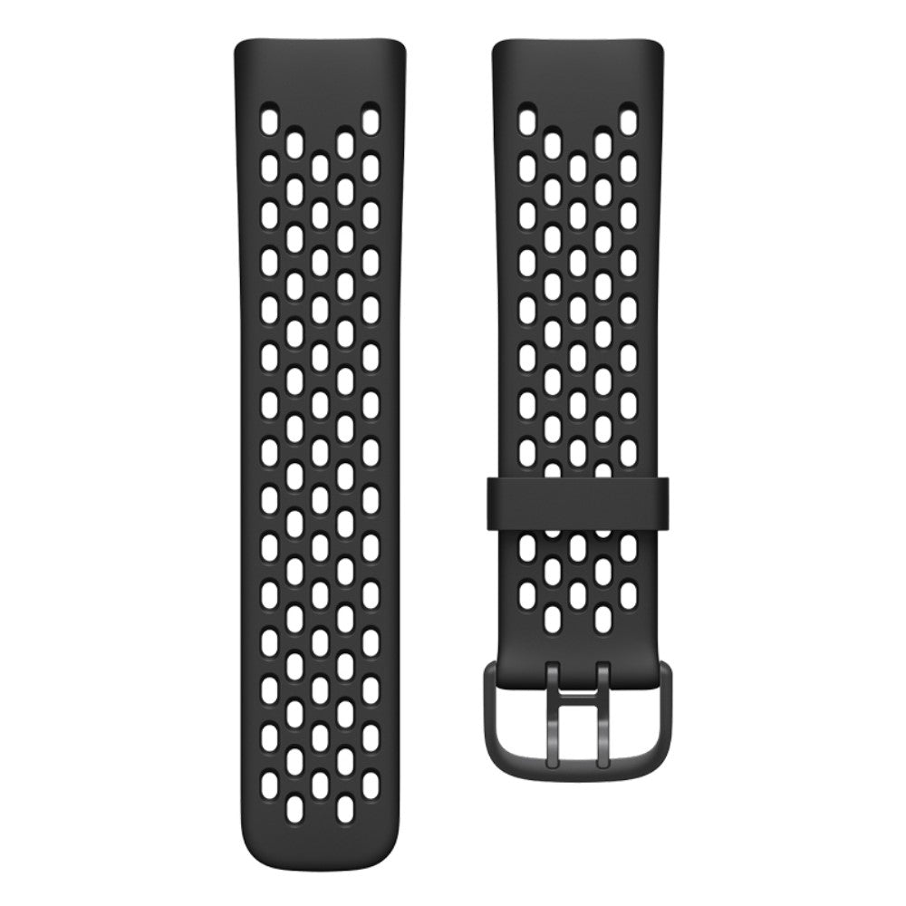 Rigtigt nydelig Fitbit Charge 5 Silikone Rem - Sort#serie_5