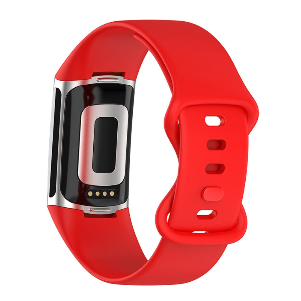 Helt vildt fed Fitbit Charge 5 Silikone Rem - Rød#serie_5