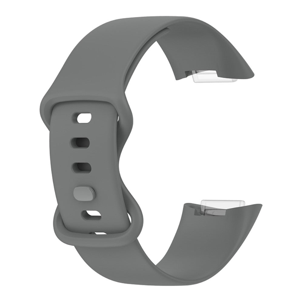 Vildt fint Fitbit Charge 5 Silikone Rem - Sølv#serie_6