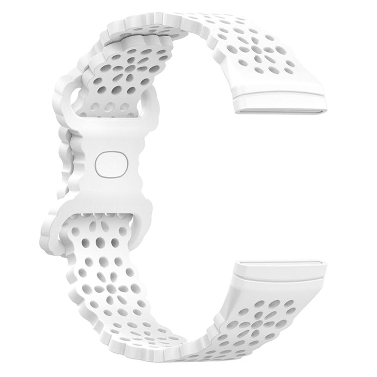 Helt vildt nydelig Universal Fitbit Silikone Urrem - Hvid#serie_1