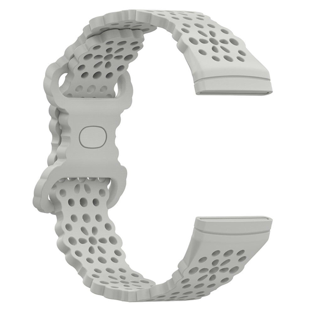 Helt vildt nydelig Universal Fitbit Silikone Urrem - Sølv#serie_12