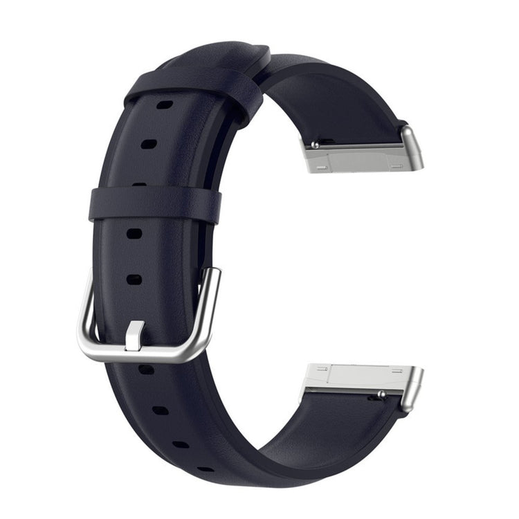 Meget komfortabel Universal Fitbit Ægte læder Rem - Blå#serie_3