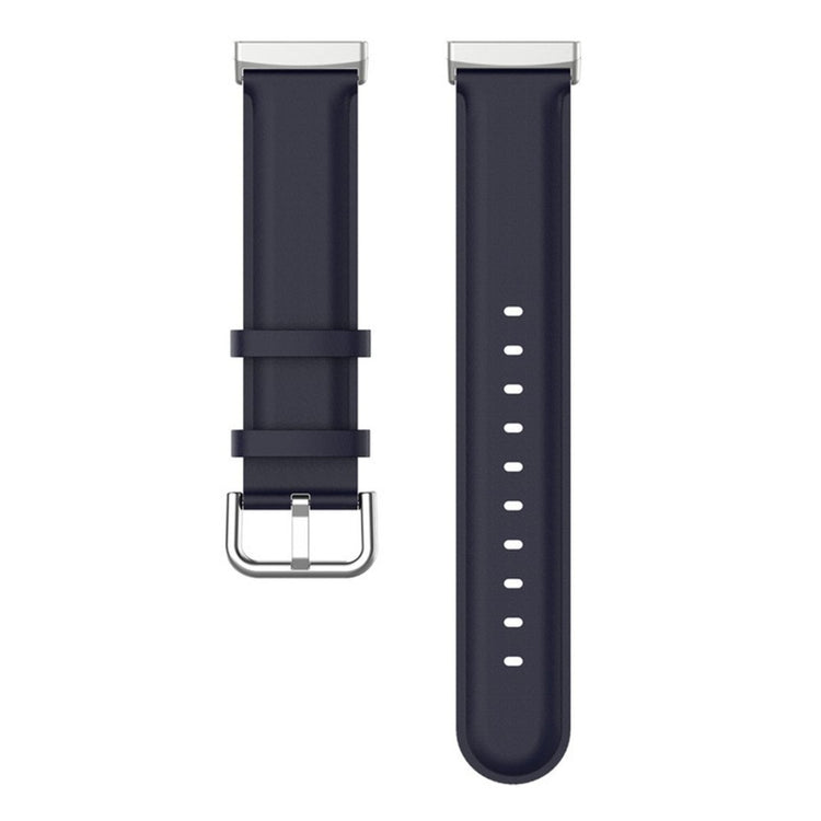 Meget komfortabel Universal Fitbit Ægte læder Rem - Blå#serie_3