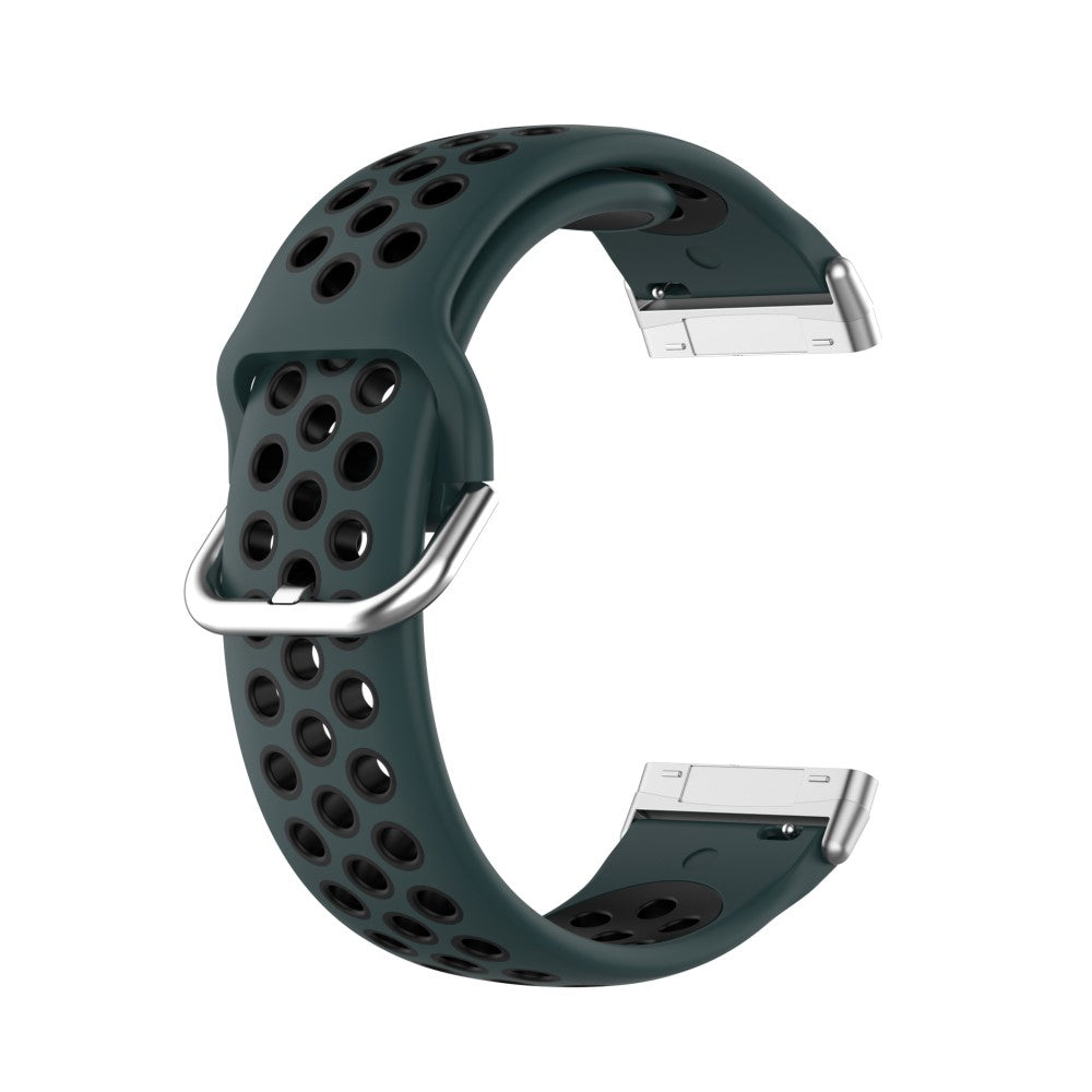 Tidsløst Universal Fitbit Silikone Rem - Grøn#serie_4