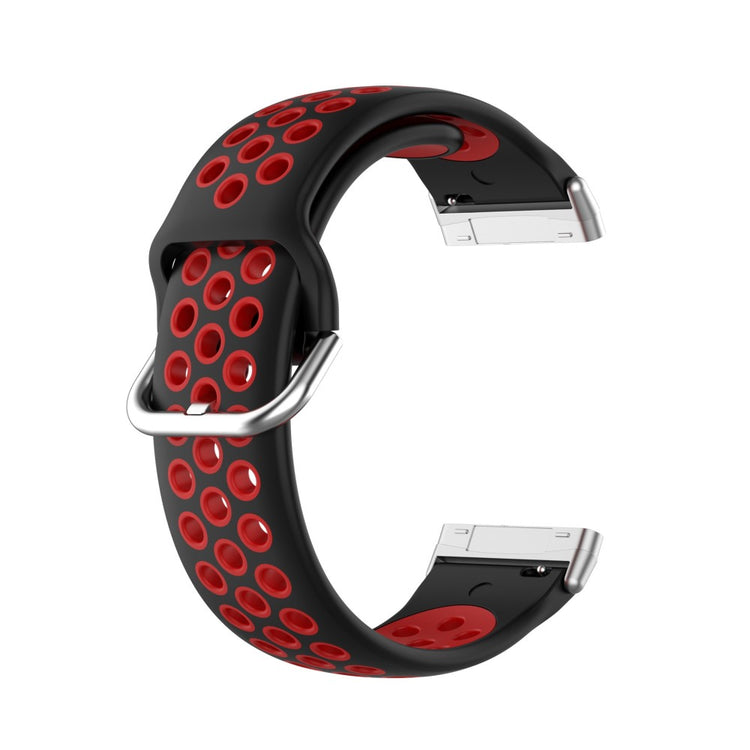 Tidsløst Universal Fitbit Silikone Rem - Rød#serie_6
