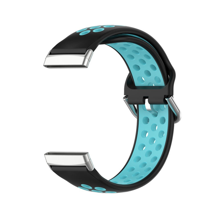 Tidsløst Universal Fitbit Silikone Rem - Blå#serie_9