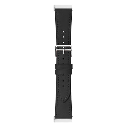 Rigtigt slidstærk Universal Fitbit Ægte læder Rem - Sort#serie_3