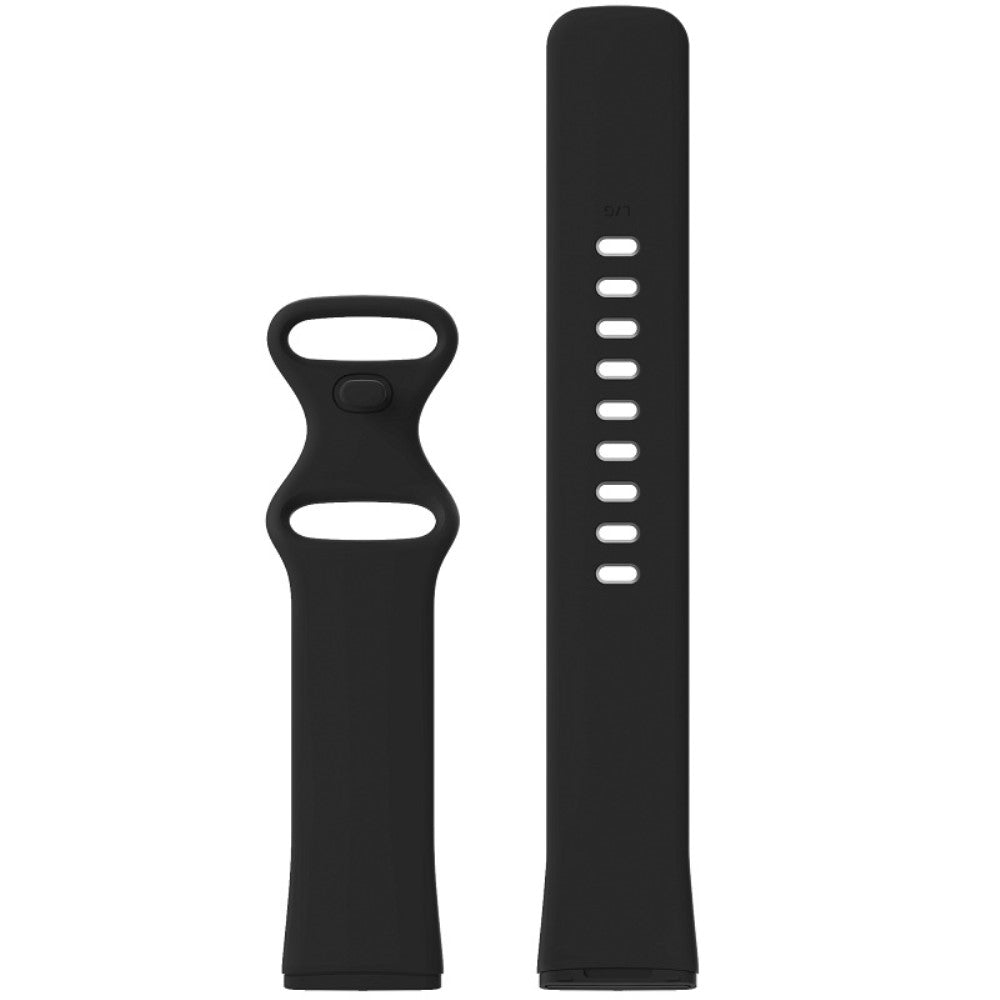 Rigtigt sejt Universal Fitbit Silikone Rem - Størrelse: S - Sort#serie_1
