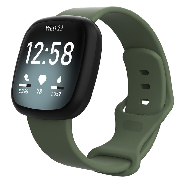 Rigtigt sejt Universal Fitbit Silikone Rem - Størrelse: S - Grøn#serie_3