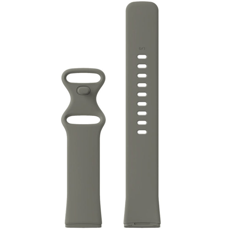 Mega hårdfør Universal Fitbit Silikone Rem - Størrelse: L - Sølv#serie_6