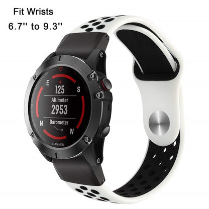 Rigtigt fint Universal Garmin Silikone Rem - Hvid#serie_2