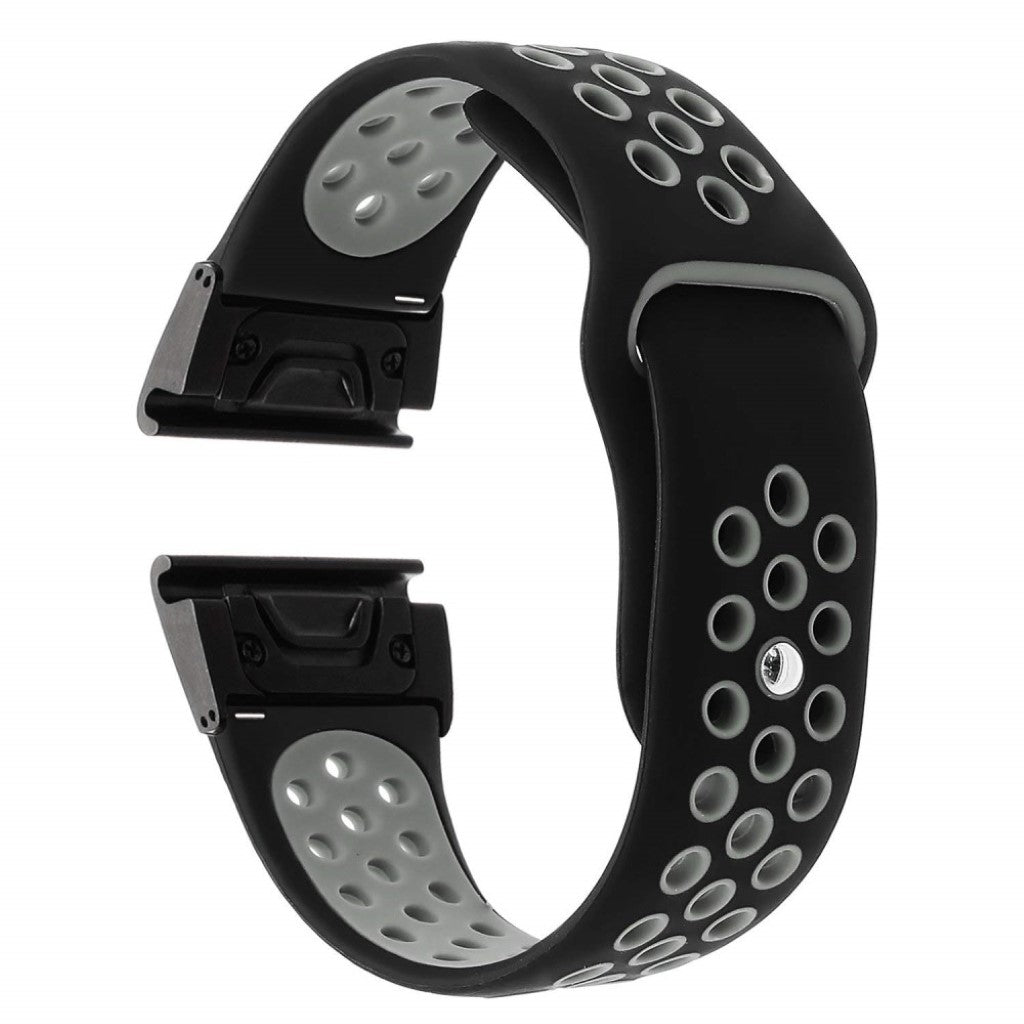 Rigtigt fint Universal Garmin Silikone Rem - Sort#serie_3