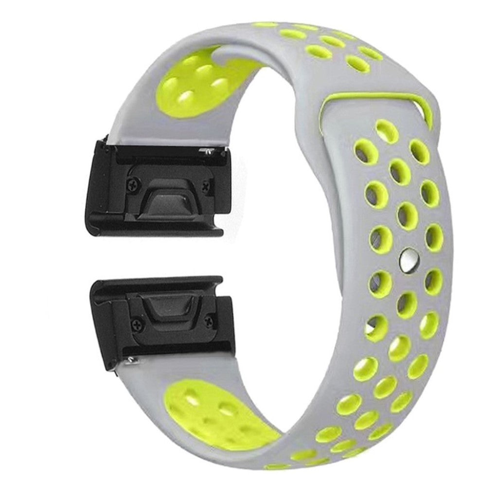 Rigtigt fint Universal Garmin Silikone Rem - Sølv#serie_6