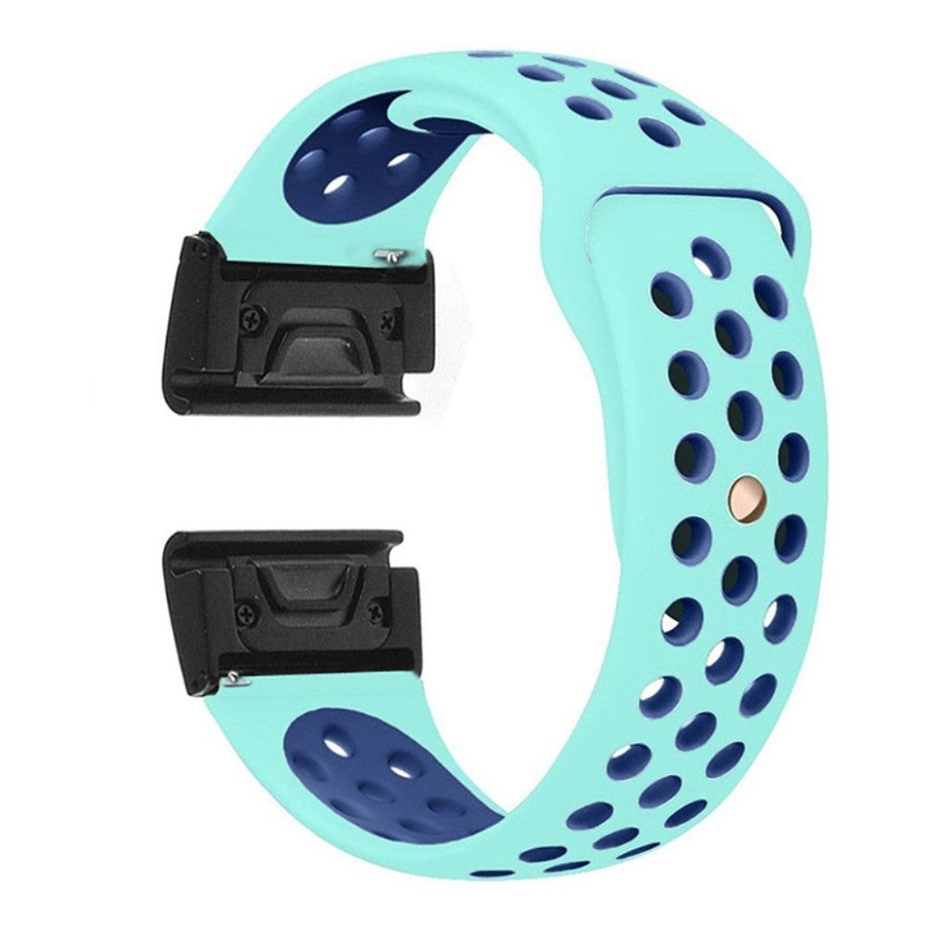 Rigtigt fint Universal Garmin Silikone Rem - Blå#serie_9