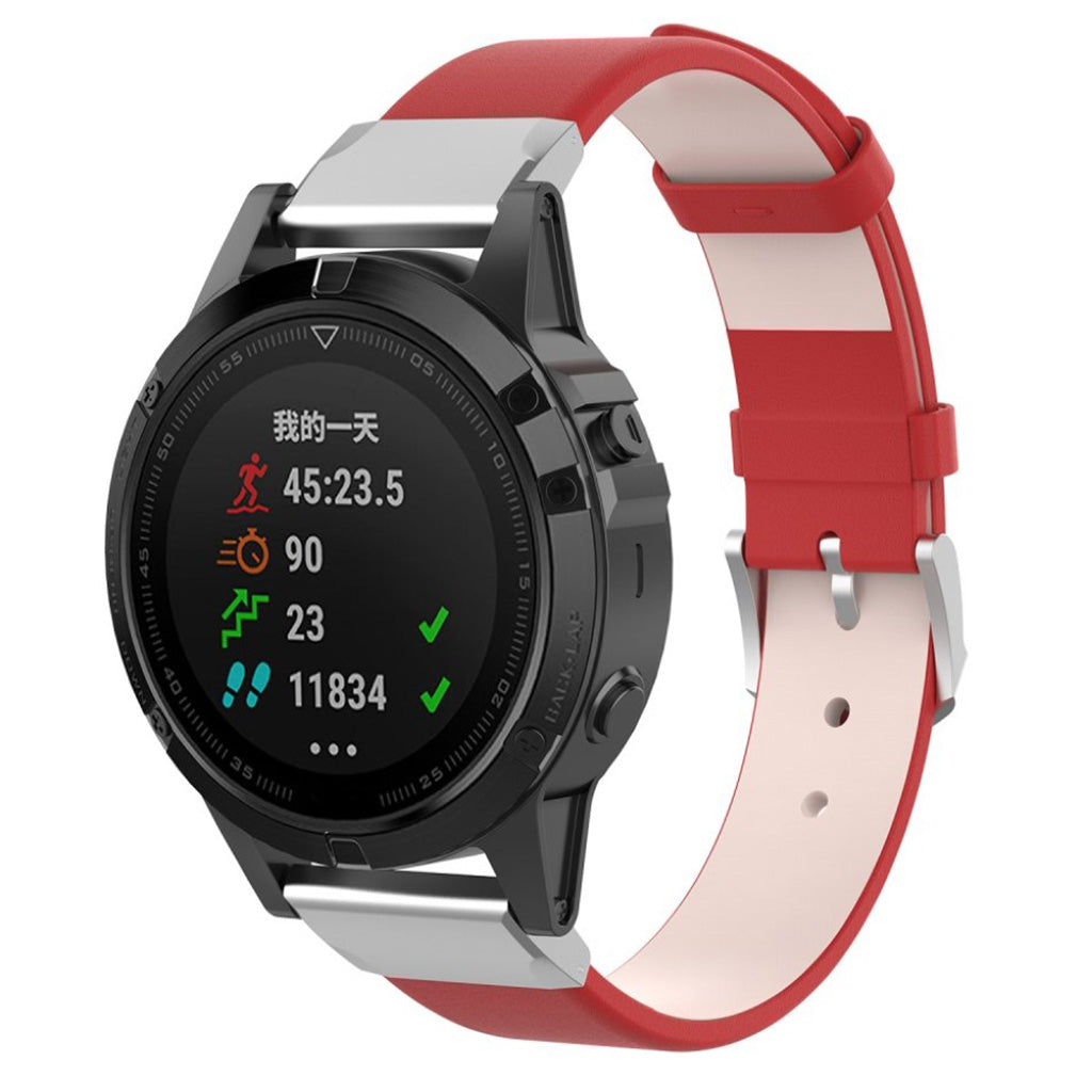 Super flot Universal Garmin Kunstlæder Rem - Rød#serie_3