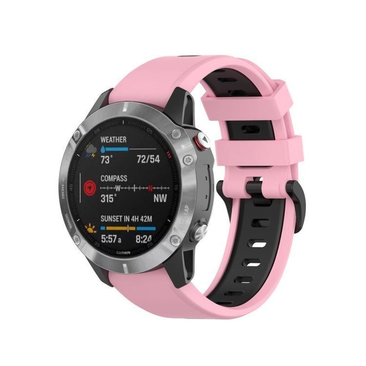 Superflot Garmin Fenix 6 / Garmin Fenix 5 Silikone Rem - Pink#serie_3