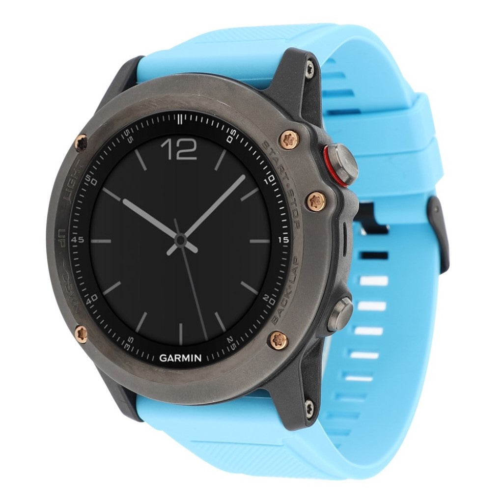 Rigtigt godt Garmin Fenix 5 Silikone Rem - Blå#serie_7