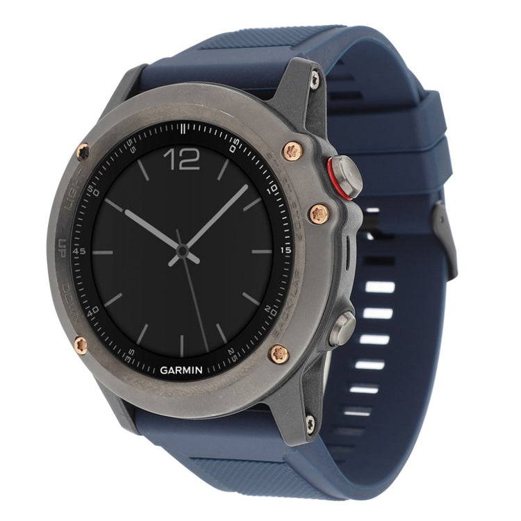 Rigtigt godt Garmin Fenix 5 Silikone Rem - Blå#serie_8