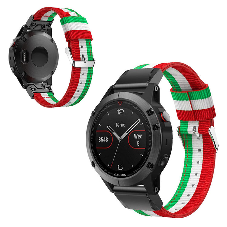 Helt vildt skøn Garmin Fenix 5 Nylon Rem - Flerfarvet#serie_4