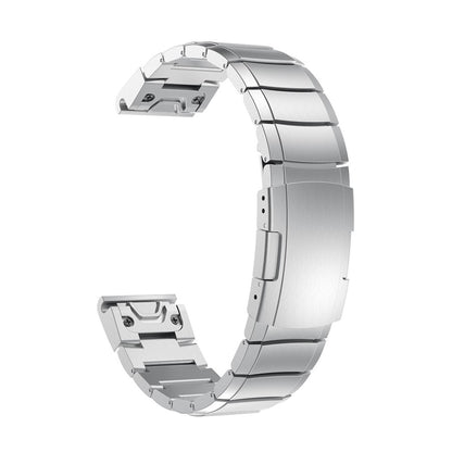 Smuk Garmin Fenix 5X / Garmin Tactix Charlie Metal Rem - Sølv#serie_4