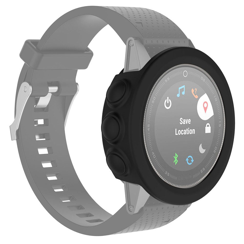 Garmin Fenix 5X  Silikone Bumper  - Sort#serie_2