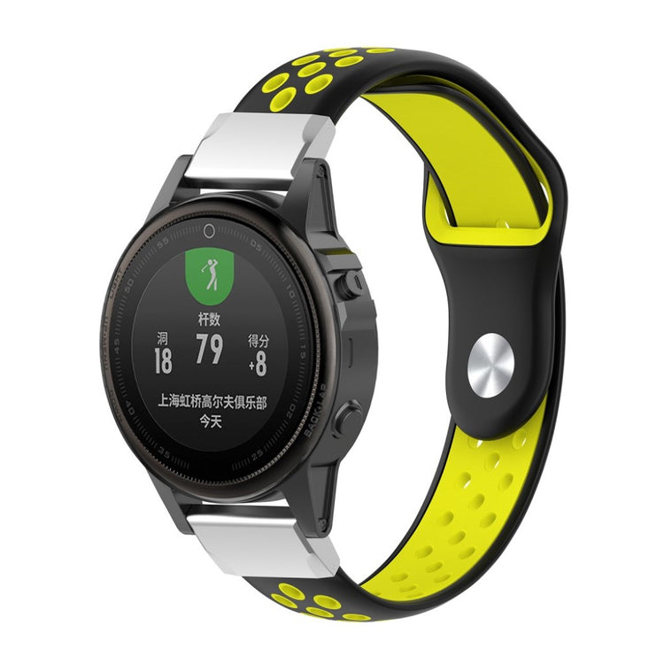 Helt vildt fantastisk Garmin Fenix 5S Silikone Rem - Gul#serie_6