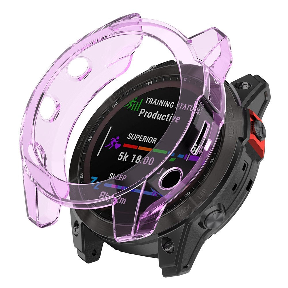 Fed Garmin Fenix 7 Silikone Cover - Lilla#serie_5