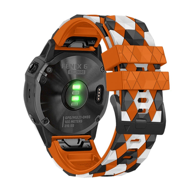 Rigtigt Sejt Silikone Universal Rem passer til Smartwatch - Orange#serie_2