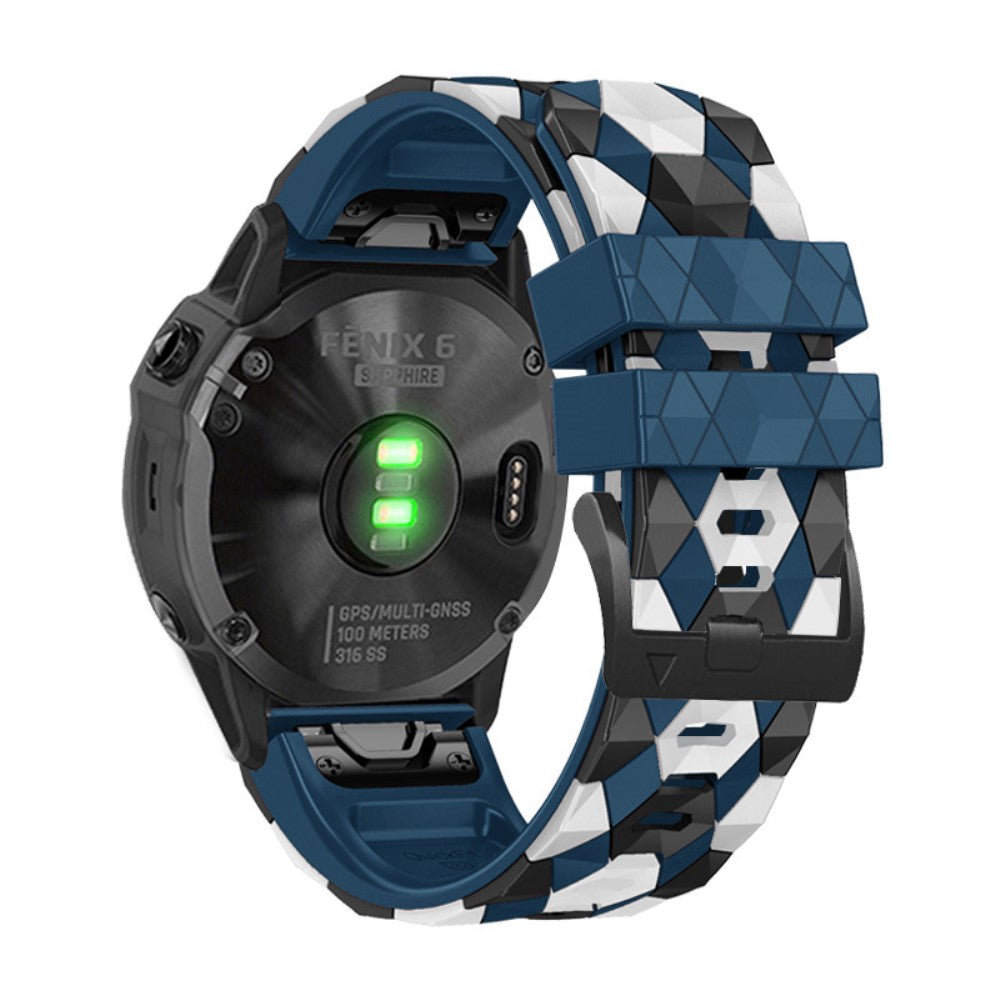 Rigtigt Sejt Silikone Universal Rem passer til Smartwatch - Blå#serie_8