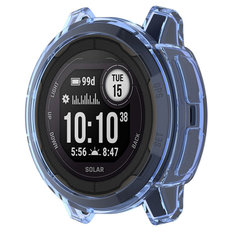 Garmin Instinct 2 Gennemsigtig Silikone Bumper  - Blå#serie_4