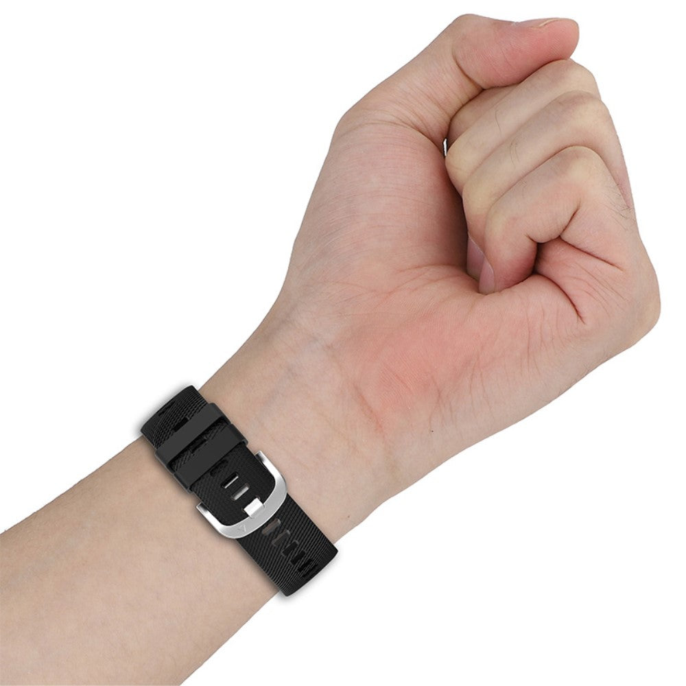 Meget slidstærk Universal Garmin Silikone Rem - Sølv#serie_2