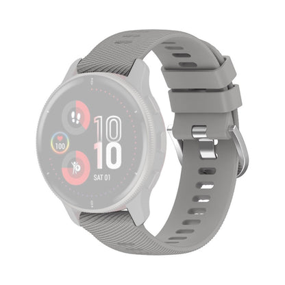 Meget slidstærk Universal Garmin Silikone Rem - Sølv#serie_2