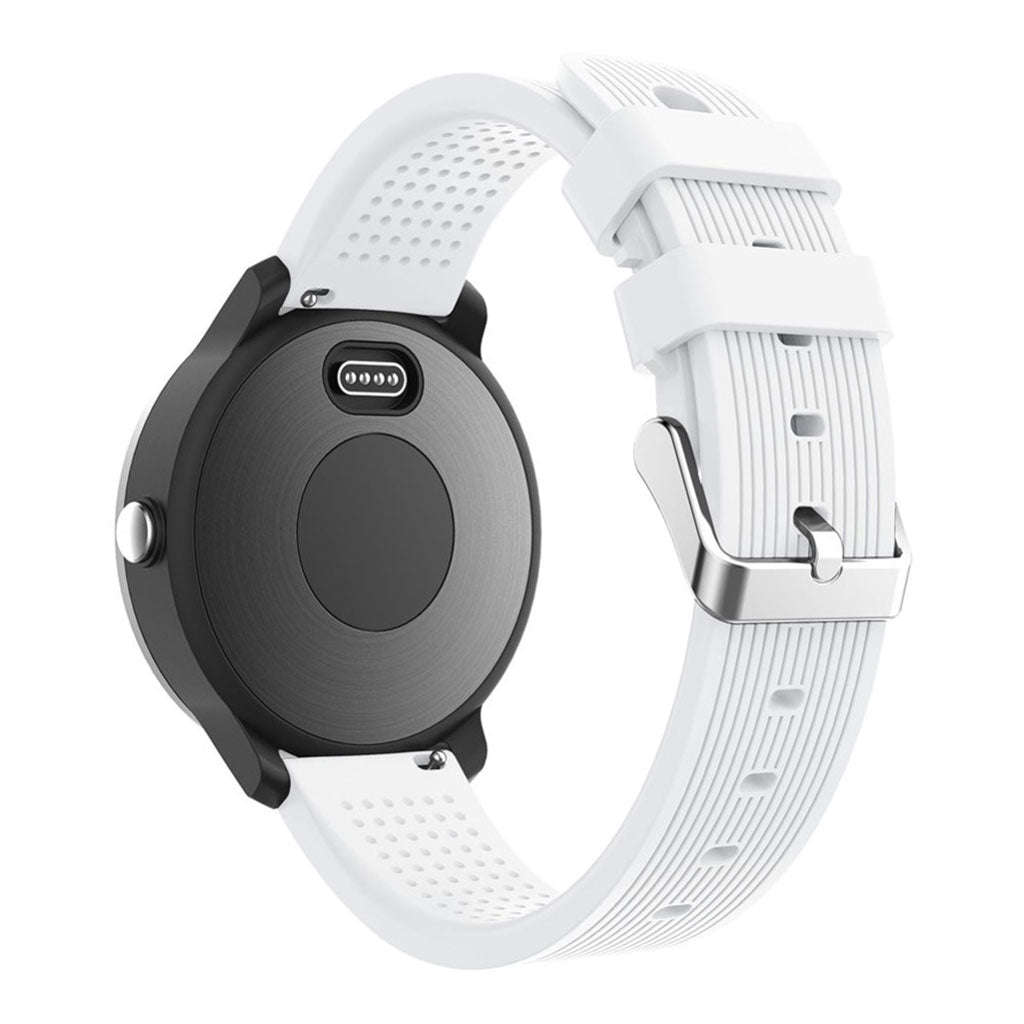 Rigtigt fed Garmin Vivoactive 3 Silikone Rem - Hvid#serie_2