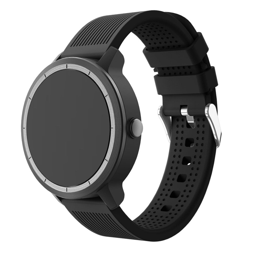 Rigtigt fed Garmin Vivoactive 3 Silikone Rem - Sort#serie_6