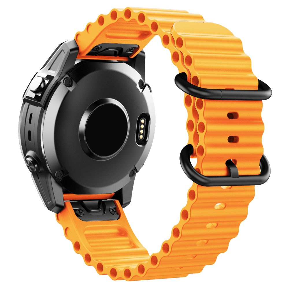 Glimrende Silikone Universal Rem passer til Smartwatch - Orange#serie_1