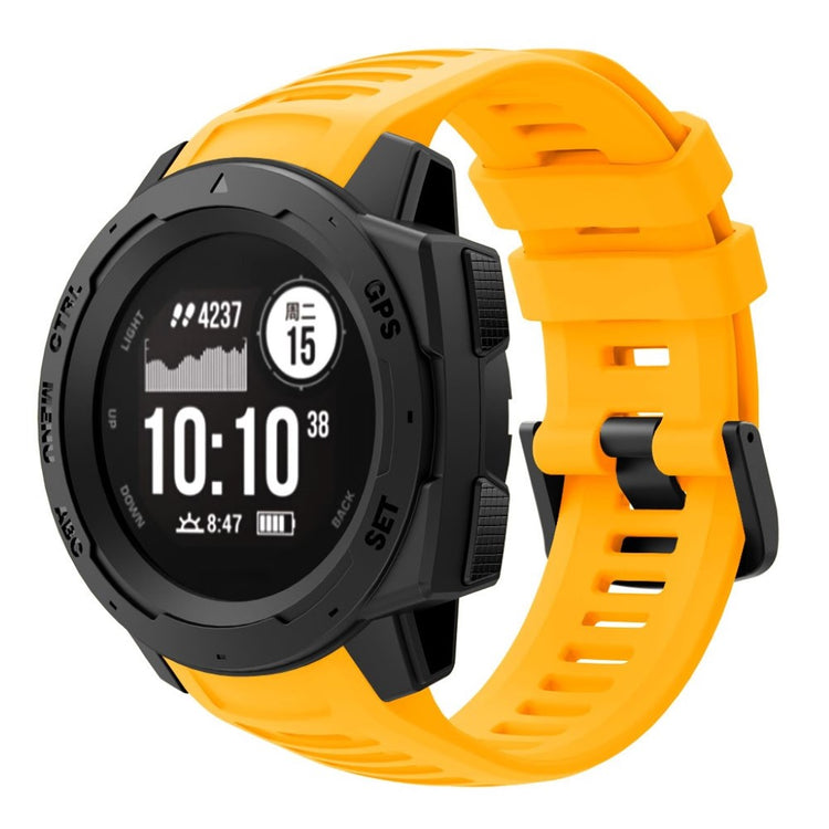 Skøn Garmin Instinct Silikone Rem - Gul#serie_4