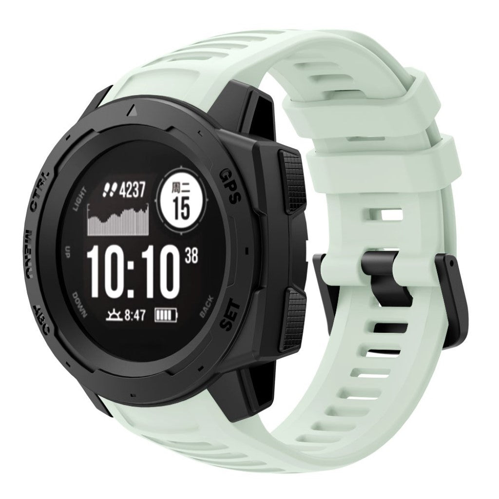 Skøn Garmin Instinct Silikone Rem - Grøn#serie_5