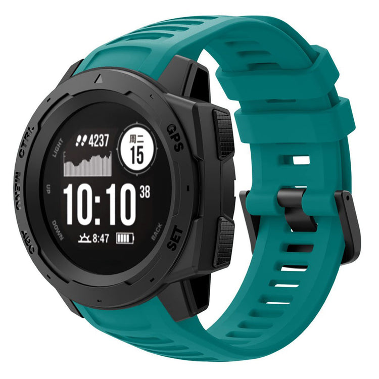 Skøn Garmin Instinct Silikone Rem - Blå#serie_6