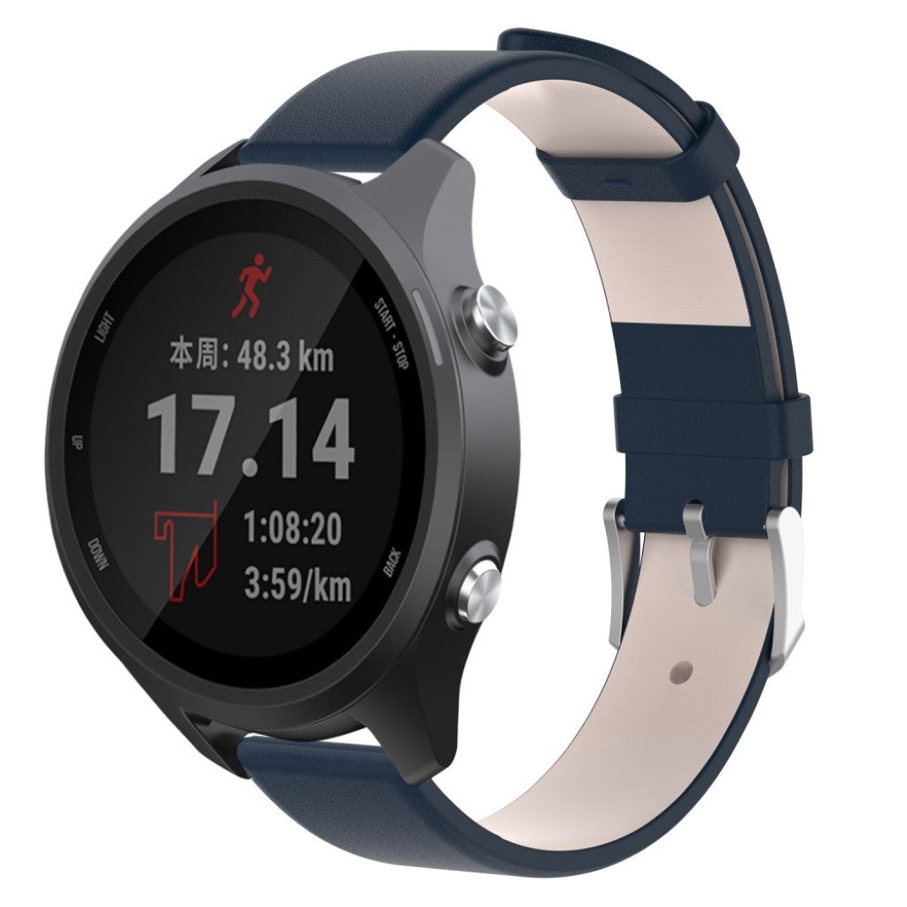 Fed Garmin Forerunner 245 Ægte læder Rem - Rød#serie_5